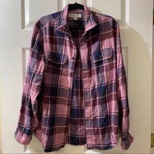 💜 Old Navy Pink and Purple Plaid